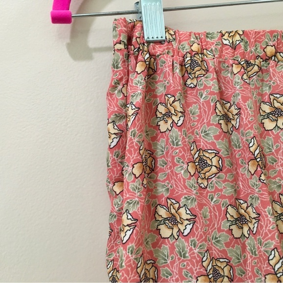 Max Studio midi skirt Floral peach Ruched ruffle size m new Womens - Picture 9 of 10